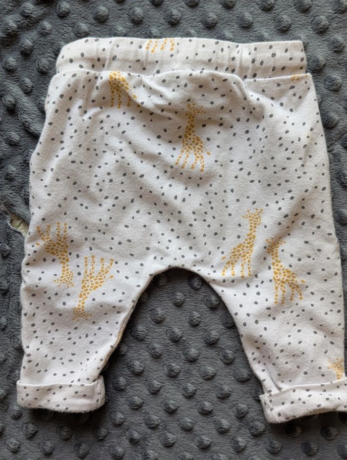 Lot Body Manches Longues Girafe & Pantalon Premaman, Taille 1 Mois 🦒 - photo numéro 4