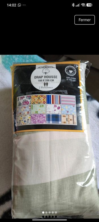 Drap housse coton neuf 