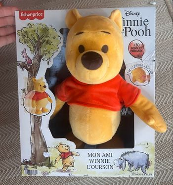 🐻 Winnie l’Ourson – Peluche Interactive – Neuf 🌟