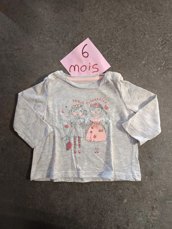 T-shirt "sweet princesses" 6 mois