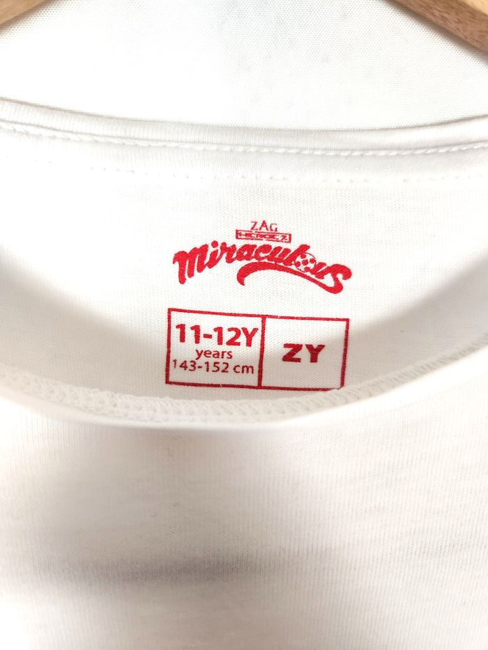 T-shirt Miraculous Ladybug, Blanc, Manches Longues, Taille 11 - 12 Ans - photo numéro 3