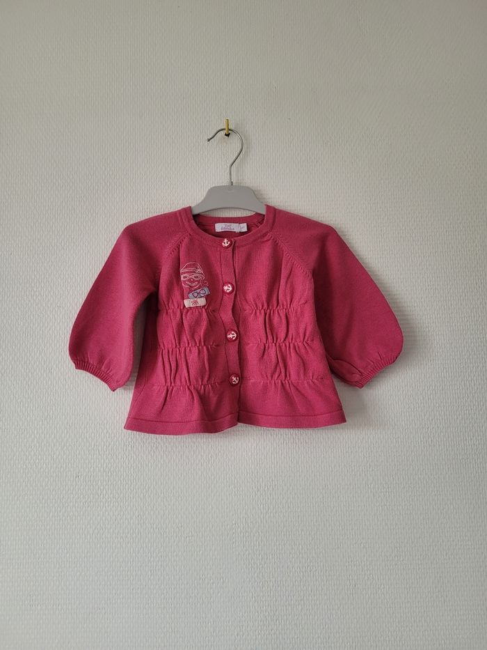 Gilet rose bébérêve 6 mois TBE