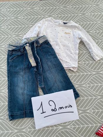 Bel ensemble jeans haut 12 mois