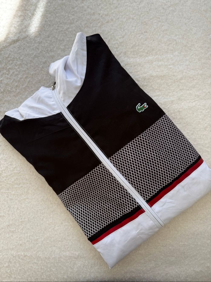 Veste à capuche zippée homme Lacoste Sport - Noire & blanche - Taille XL - photo numéro 5