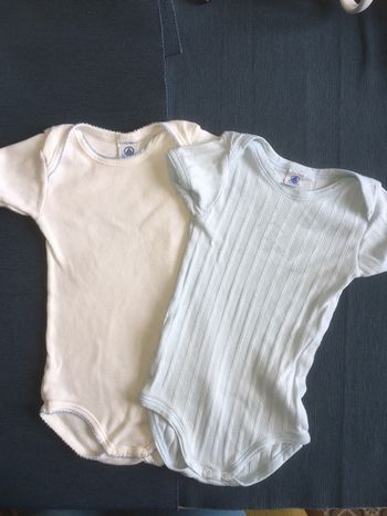 Lot 2 body Petit Bateau 12 mois