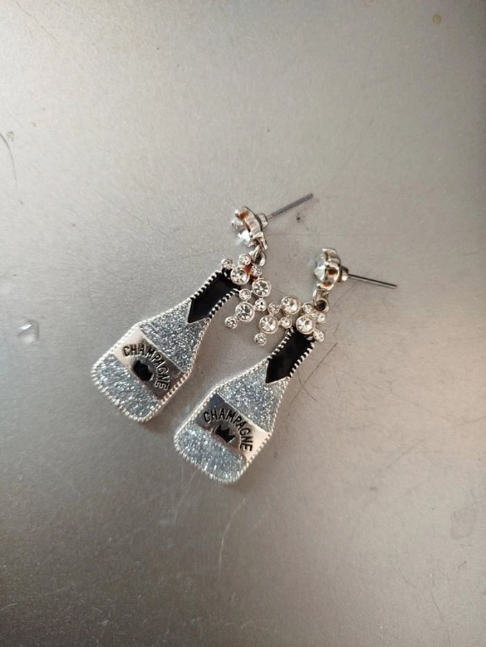 Boucles d'oreilles champagne