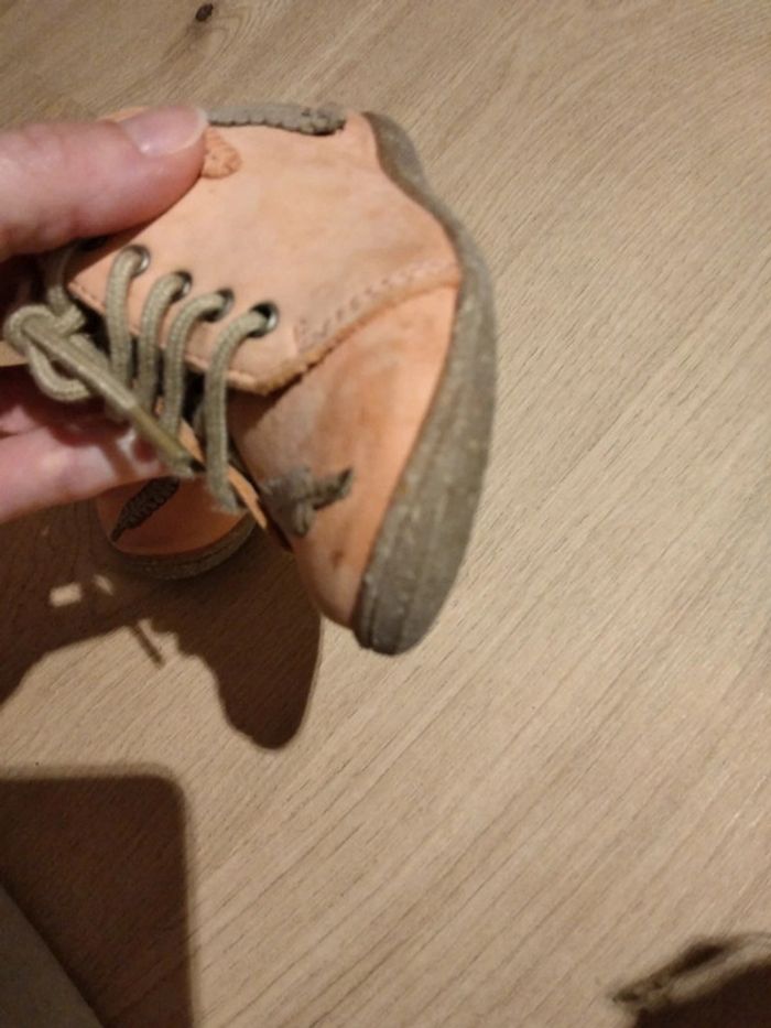 Chaussures bébé rose et marron - photo numéro 3