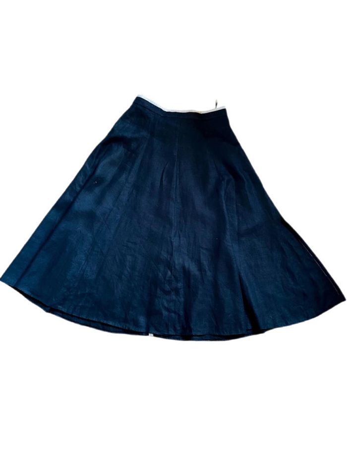 🖤🌿Jupe longue vintage en lin noir taille 44/46 Krüger Trachten Cottagecore Long Black Linen Skirt🌿🖤 - photo numéro 10