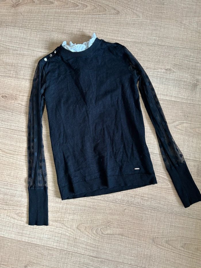 Pull noir et blanc Morgan taille XS bon état - photo numéro 11