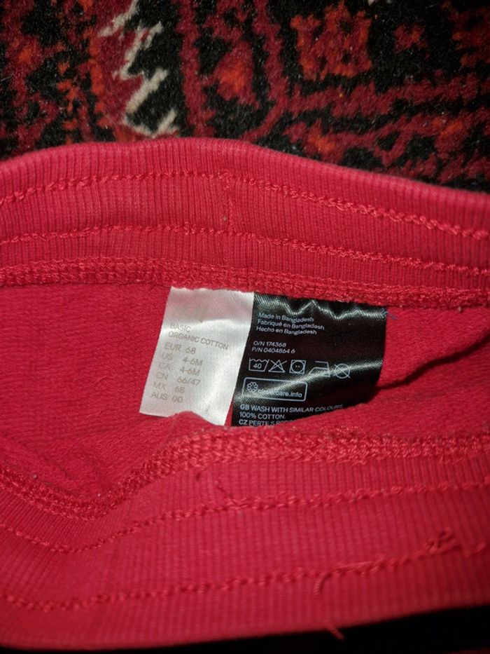 Pantalon jogging rouge 6M - photo numéro 2