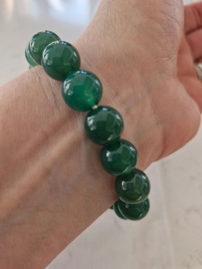 Bracelet pierre Agathe verte - photo numéro 3