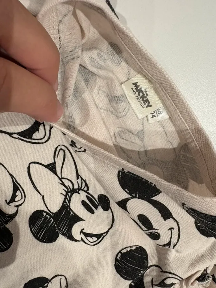 T-shirt manches longues rose/noir Minnie Disney Mickey and Friends 98-104 cm - photo numéro 3