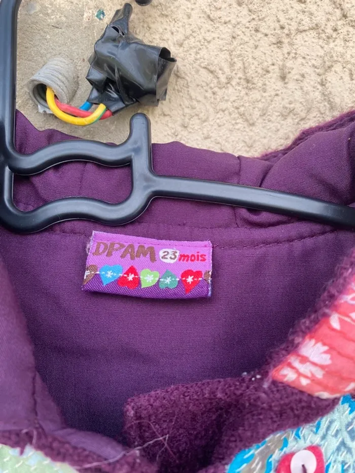 Beau manteau veste parka en pur laine DPAM 23 mois 2 ans - photo numéro 2