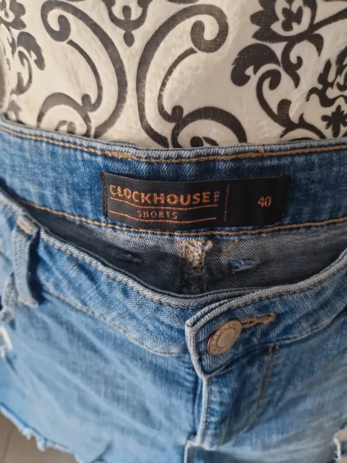 Short en jean taille 40 clockhouse - photo numéro 2