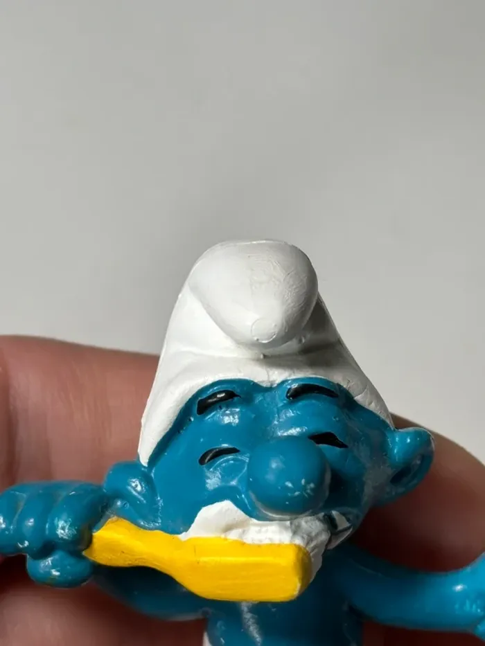 Figurine publicitaire schtroumpfs vintage dentifrice fluocaril - photo numéro 4