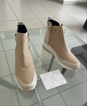 Bottines Baskets "HEIDI" Beige/Sable – Neuves – Taille 39