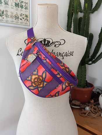 Sac banane Oxbow vintage violet et rouge