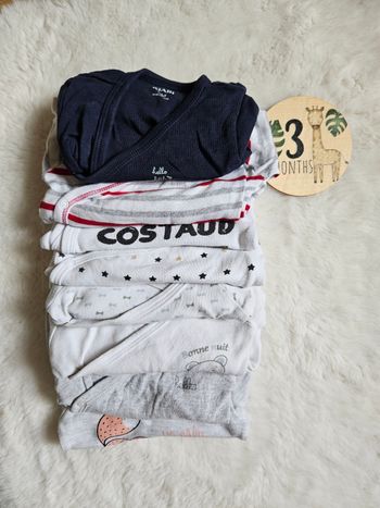 Lot 7 body manches longues 3 mois