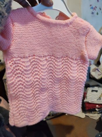 #kytie3moisfille. Robe pull manches courtes taille 3/6 mois