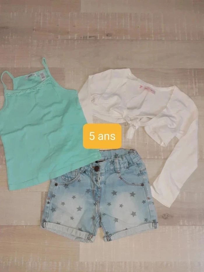 ensemble été short débardeur boléro 5 ans