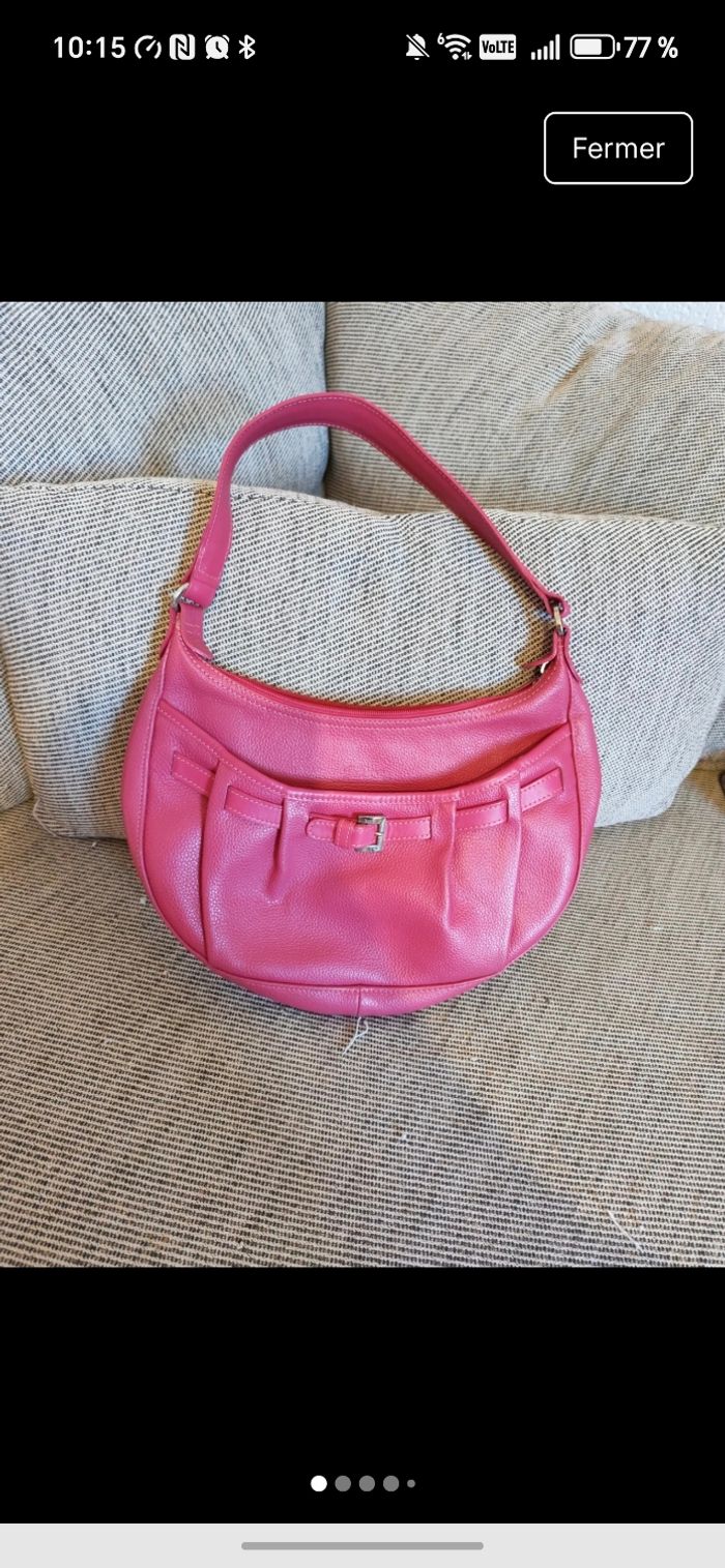 sac longchamp cuir rose