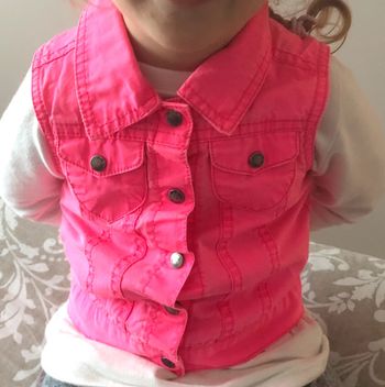 Gilet rose flashy sans manche