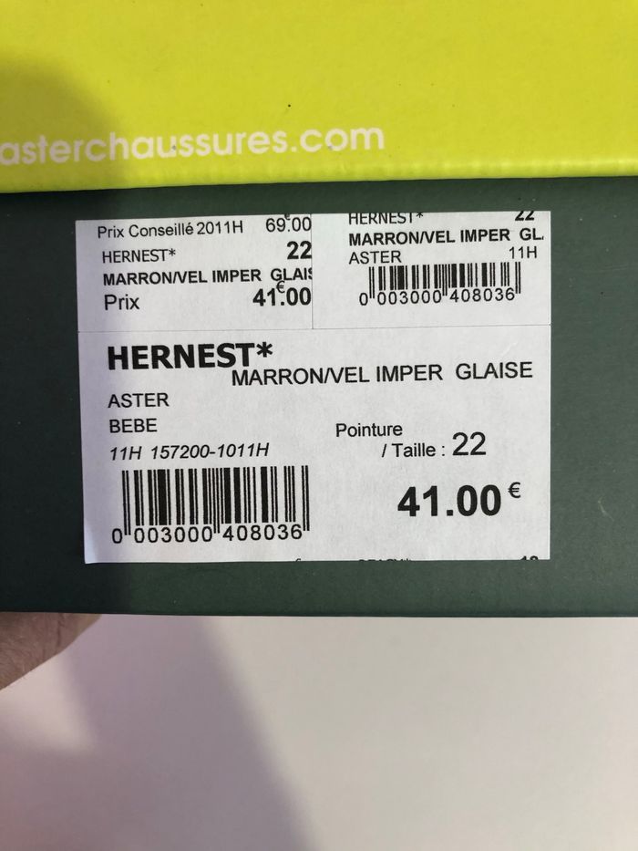 Chaussures Aster  taille 22 marron/rose - photo numéro 5