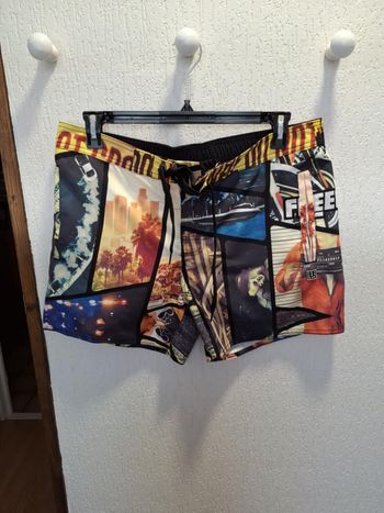 Beau short de bain homme Freegun XL imprimé excellent état