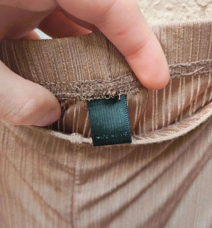 Pantalon droit jambe évasé marron - photo numéro 4