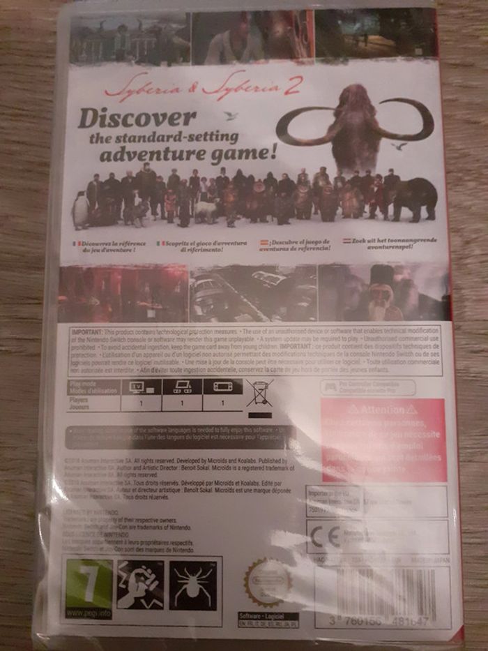 Nintendo switch syberia 1 & et 2 - photo numéro 2