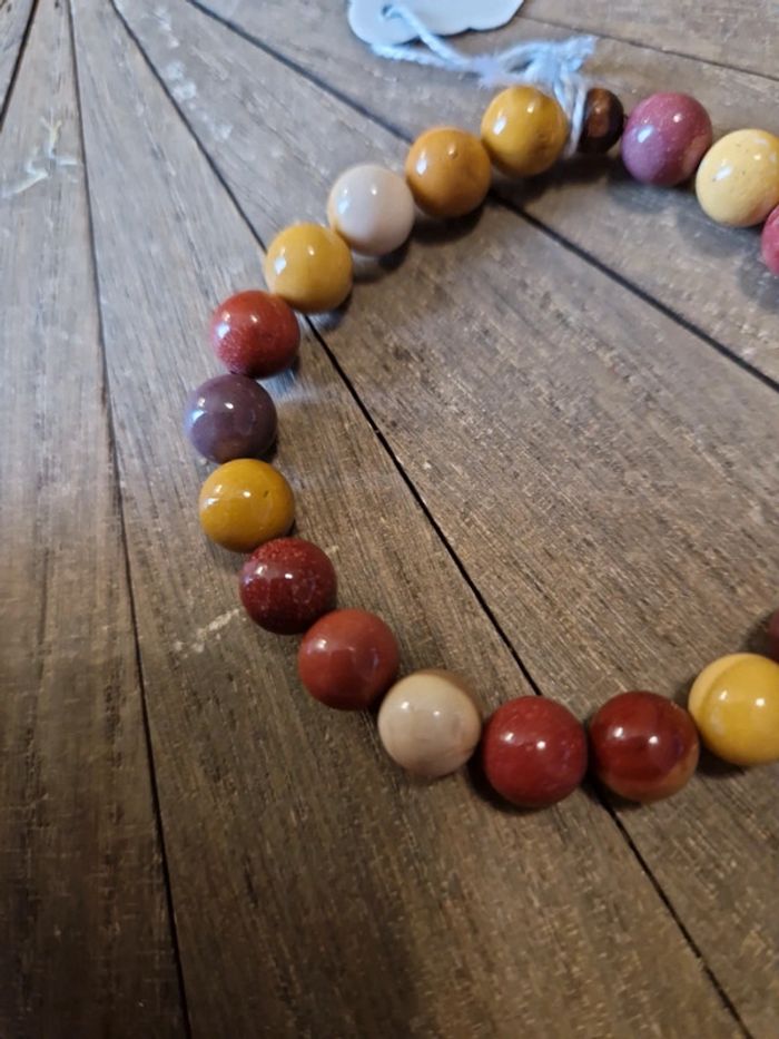 Bracelet jaspe mookaite neuf - photo numéro 3