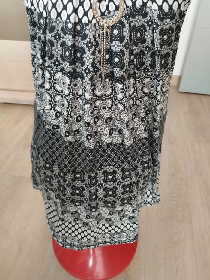 Tunique longue noire et blanche taille 42 44 jida - photo numéro 3