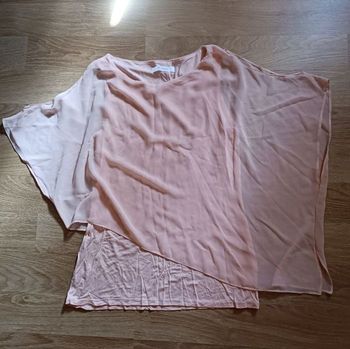 Haut rose voilage L Promod