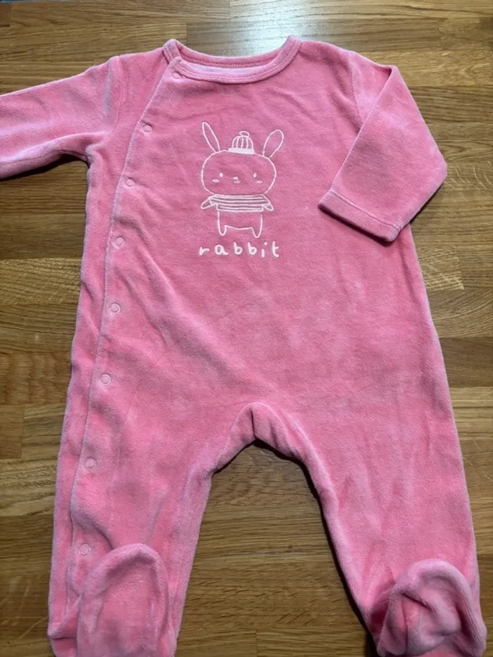 Pyjama velours tex 6 mois fille