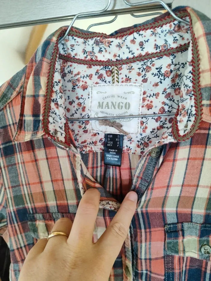 Chemise Mango S à carreaux - photo numéro 4