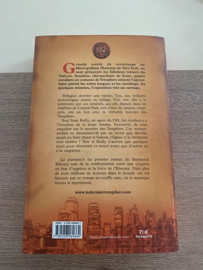 Livre raymond khoury le dernier templier - photo numéro 2