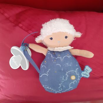 Kaloo: Doudou "Petit Mouton" avec accroche-tétine