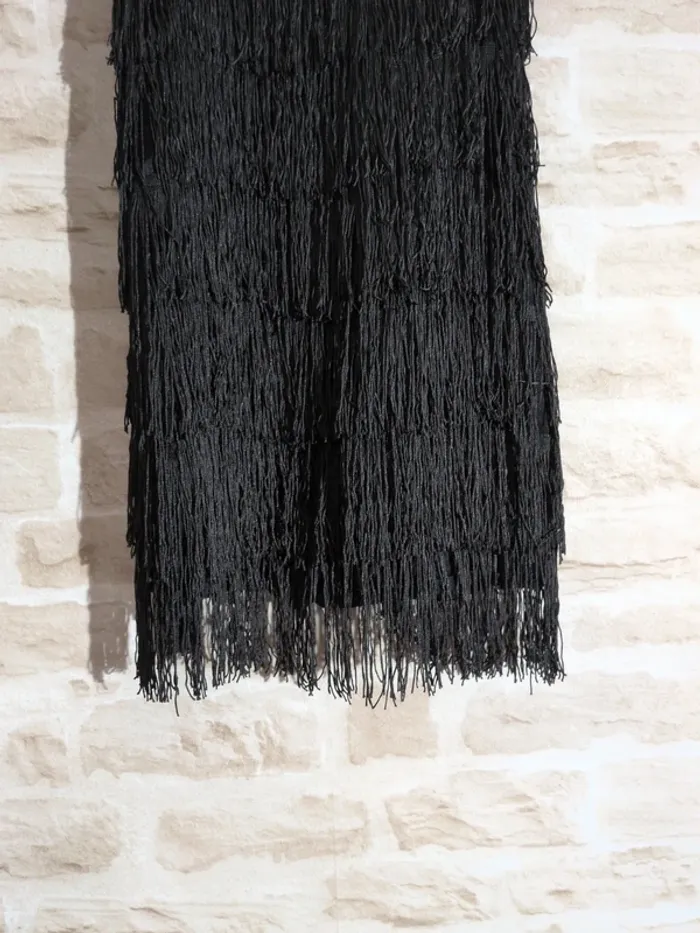 Robe noire à franges – Etam – Taille 36 - photo numéro 2