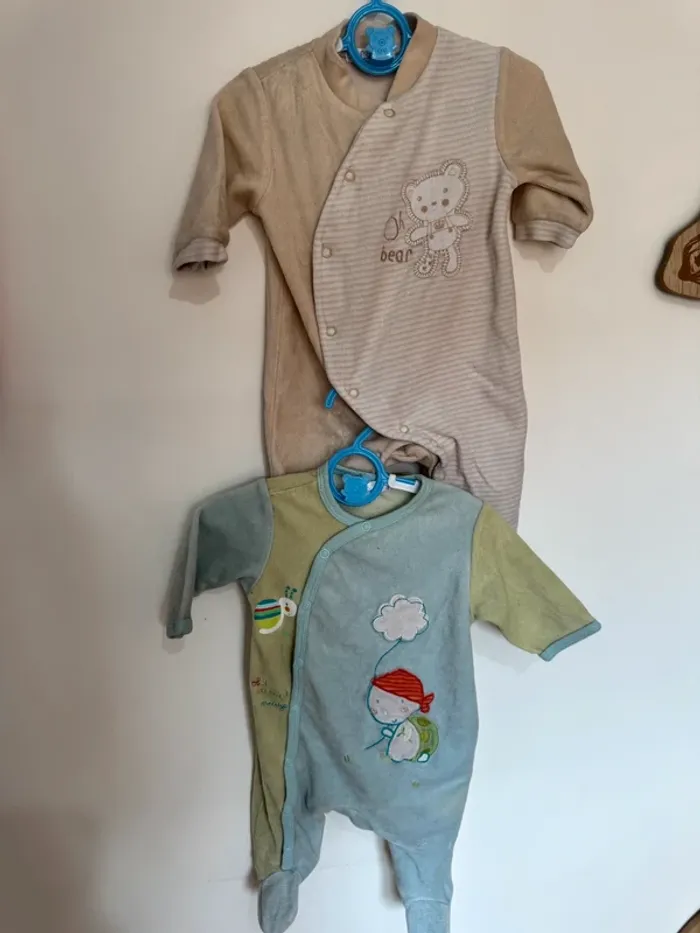 Lot de 3 pyjamas kitchoun 3 mois - photo numéro 2
