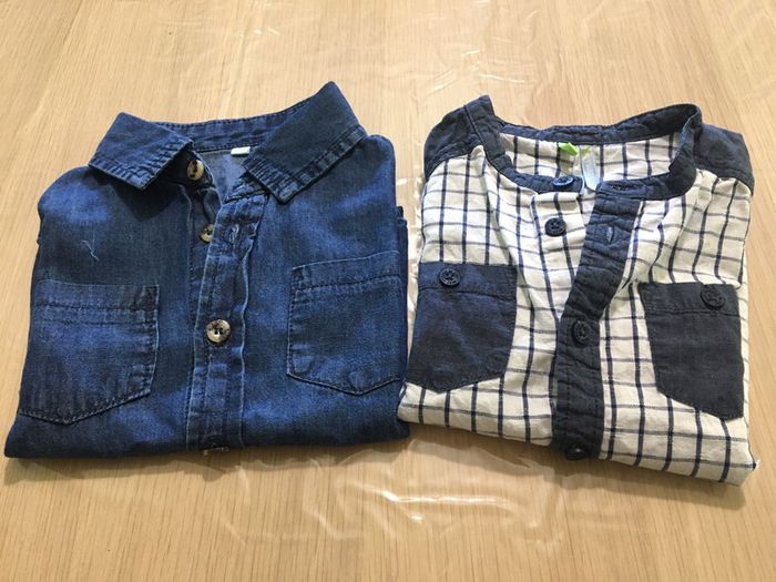 Lot 2 chemises à manches courtes