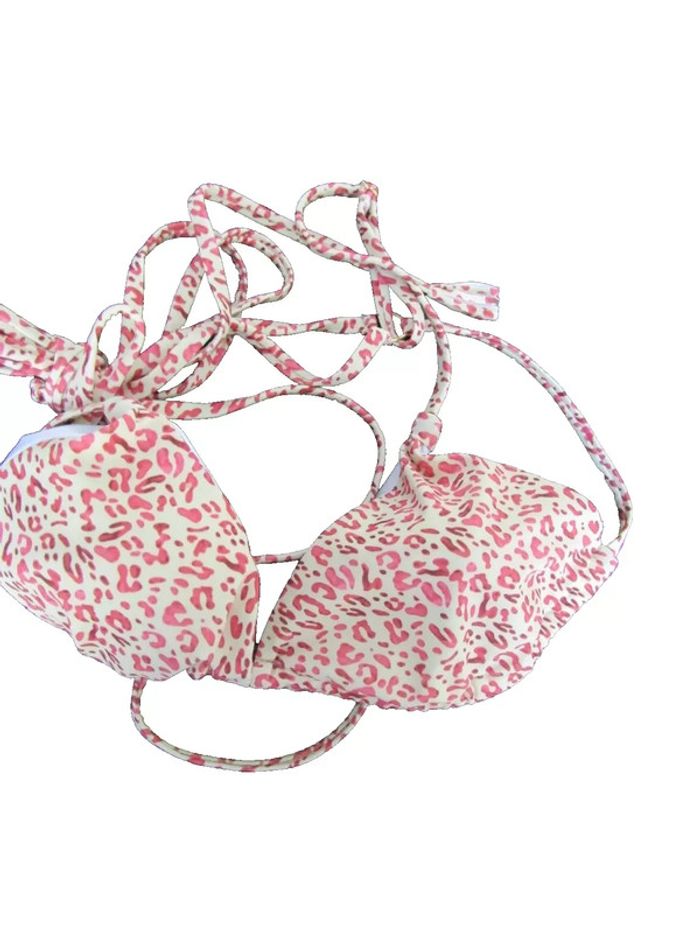 maillot de bain 2 pièces tons beige et rose taille indique M = 38/40 - photo numéro 2