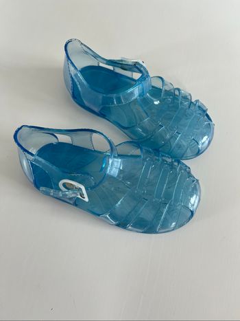 Sandales plates méduse turquoise 22