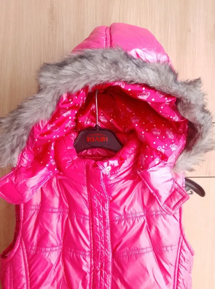Manteau neuf doudoune sans manche à capuche- Fille 12 ans - photo numéro 3