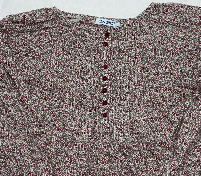 Blouse fleurie okaidi 6 ans - photo numéro 2