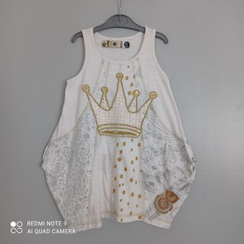 Robe crème couronne Desigual 4ans