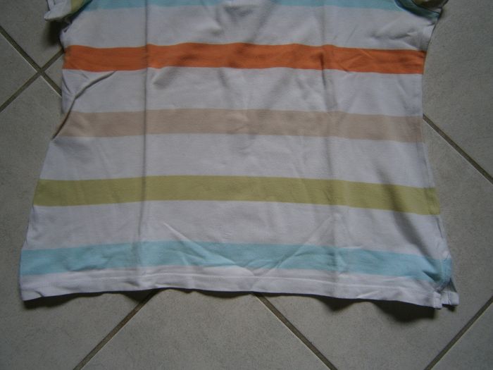 Polo MC blanc rayé SCOTTAGE Taille 42 - photo numéro 3