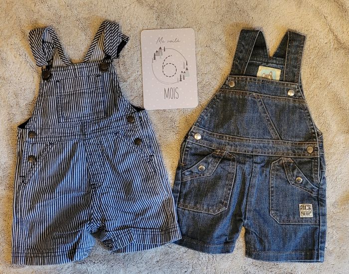 2 salopettes shorts