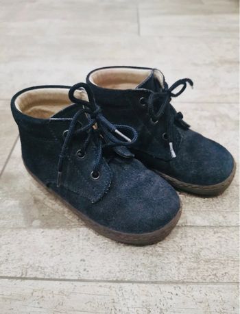 🩷Chaussures bleu marine pointure 22 cuir daim lacet 🦧