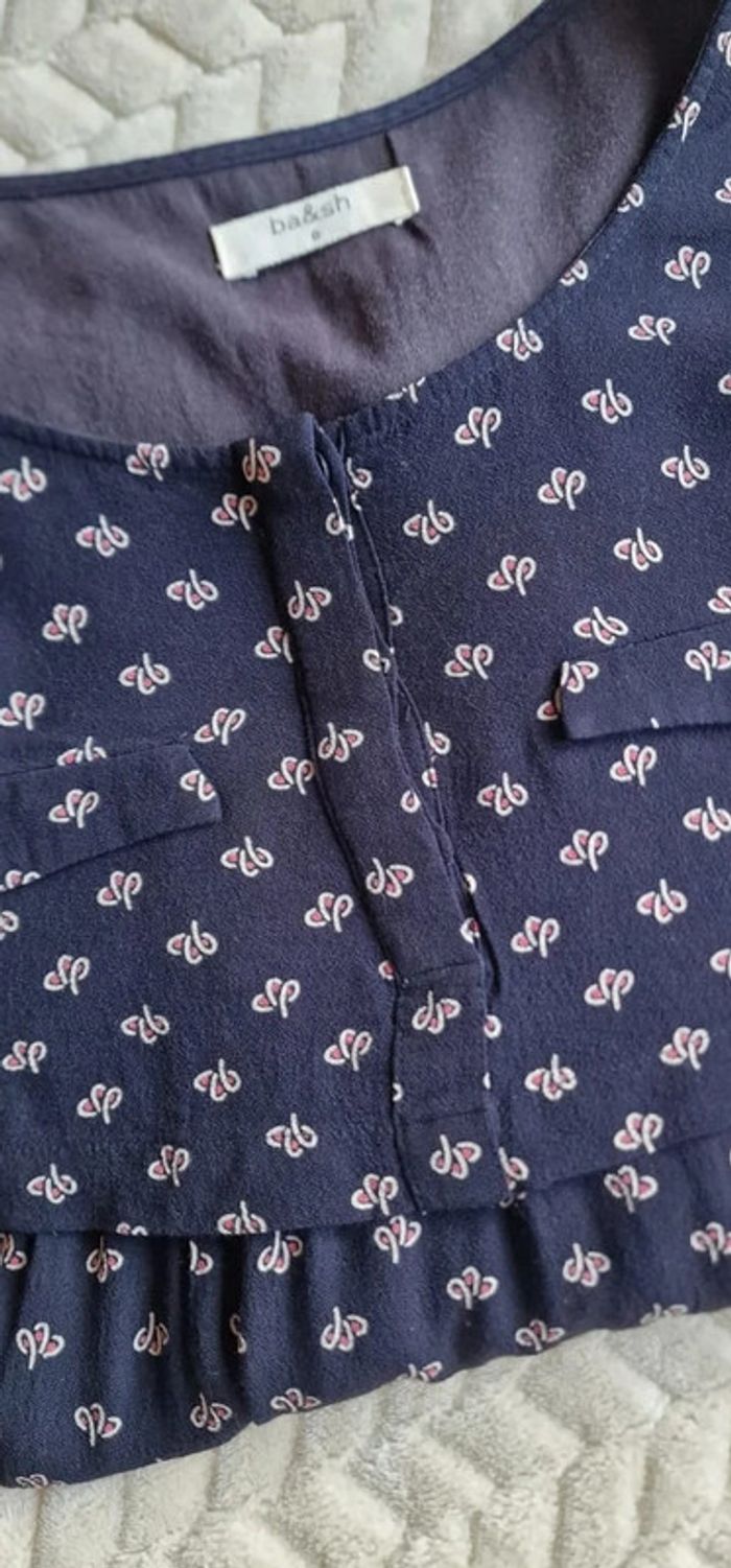 Blouse Ba&sh noire à motifs modèle Tewis taille 0 ou 34 - photo numéro 9