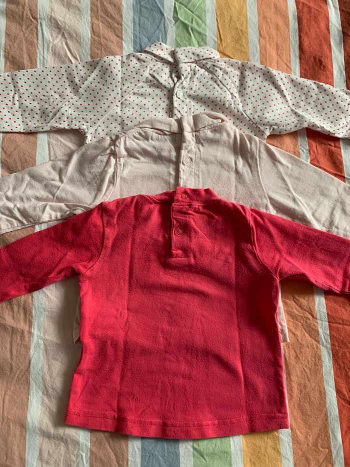Lot de trois sous pulls fille 6 mois - photo numéro 4